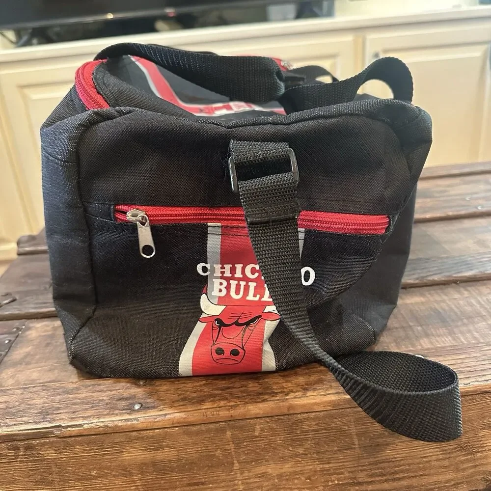 Vintage NBA Chicago Bulls Basketball Small Duffel Bag Travel Carry On 18x10x9